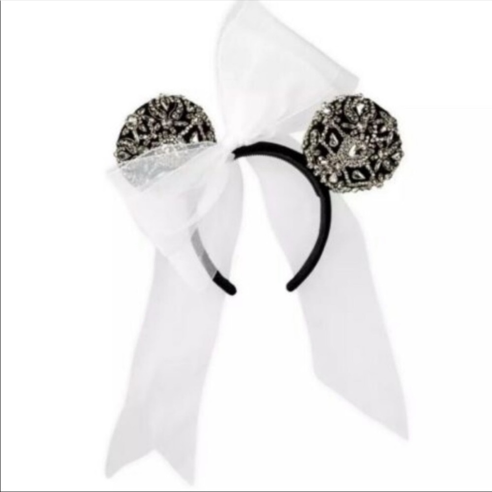 Disney Anniversary Limited Release Minnie Mouse Ear Veil Headband by Vera Wang